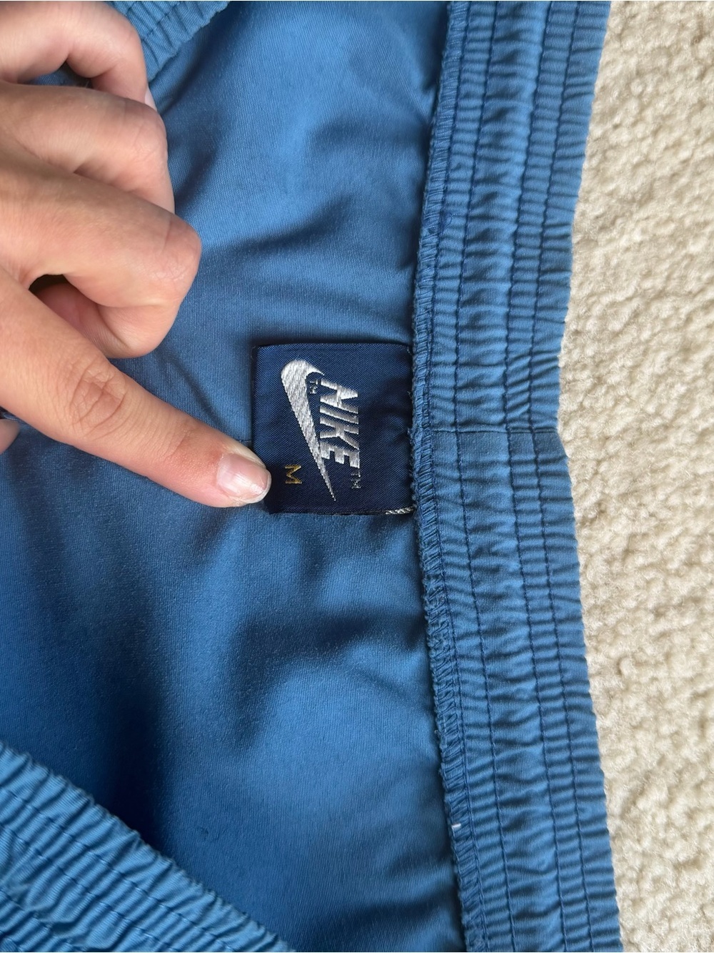 Vintage Nike Blue Cargo Pants Medium Y2K Nylon Utility Track Parachute Pants - Picture 6 of 8